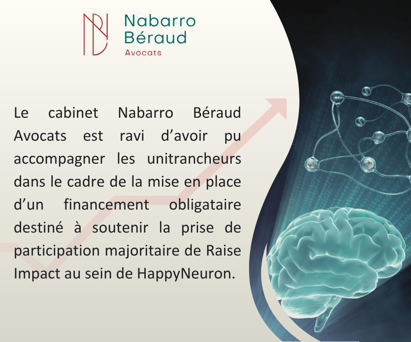 Nabarro Béraud Avocats intervient sur l'opération RAISE et Happy Neuron Nabarro Béraud Avocats