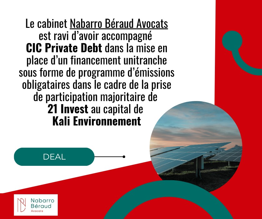 CIC Private Debt - NBA Nabarro Béraud Avocats